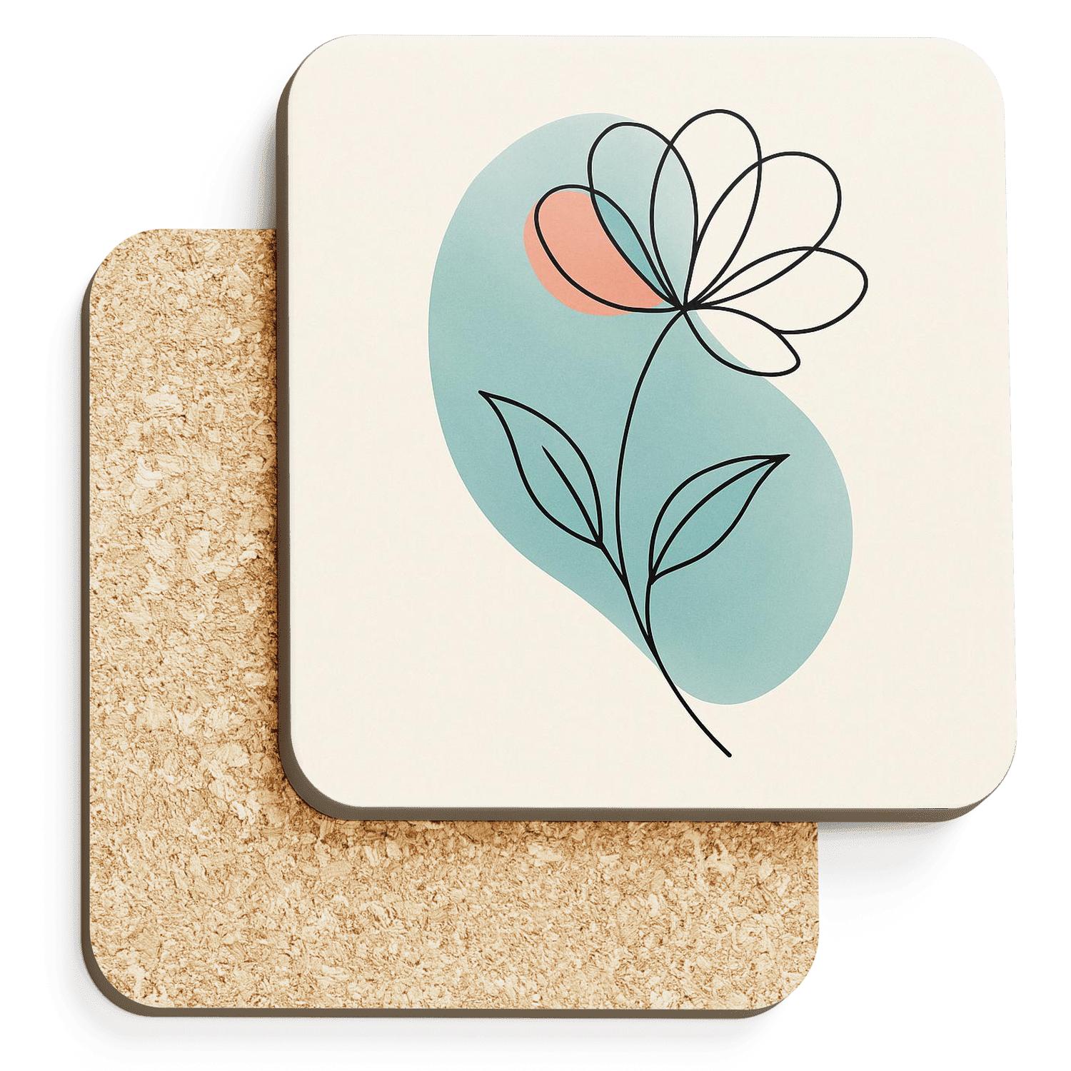 Silent Bloom personalized drink coasters