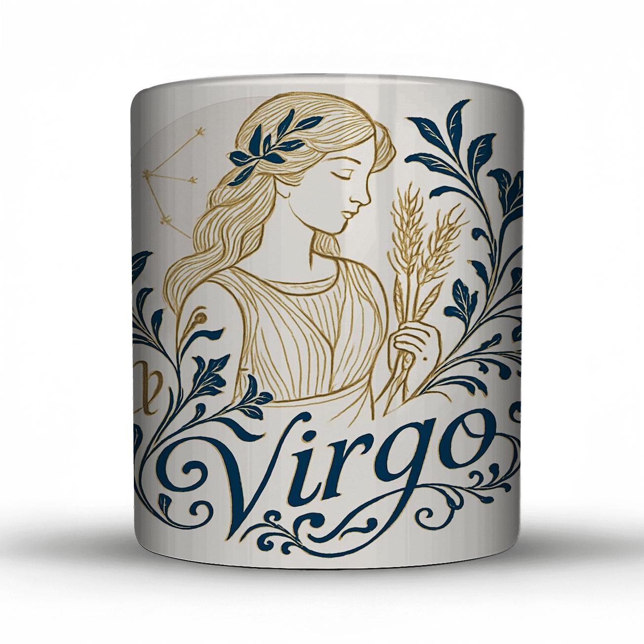 Virgo Maiden Ornamental Crest novelty coffee mugs
