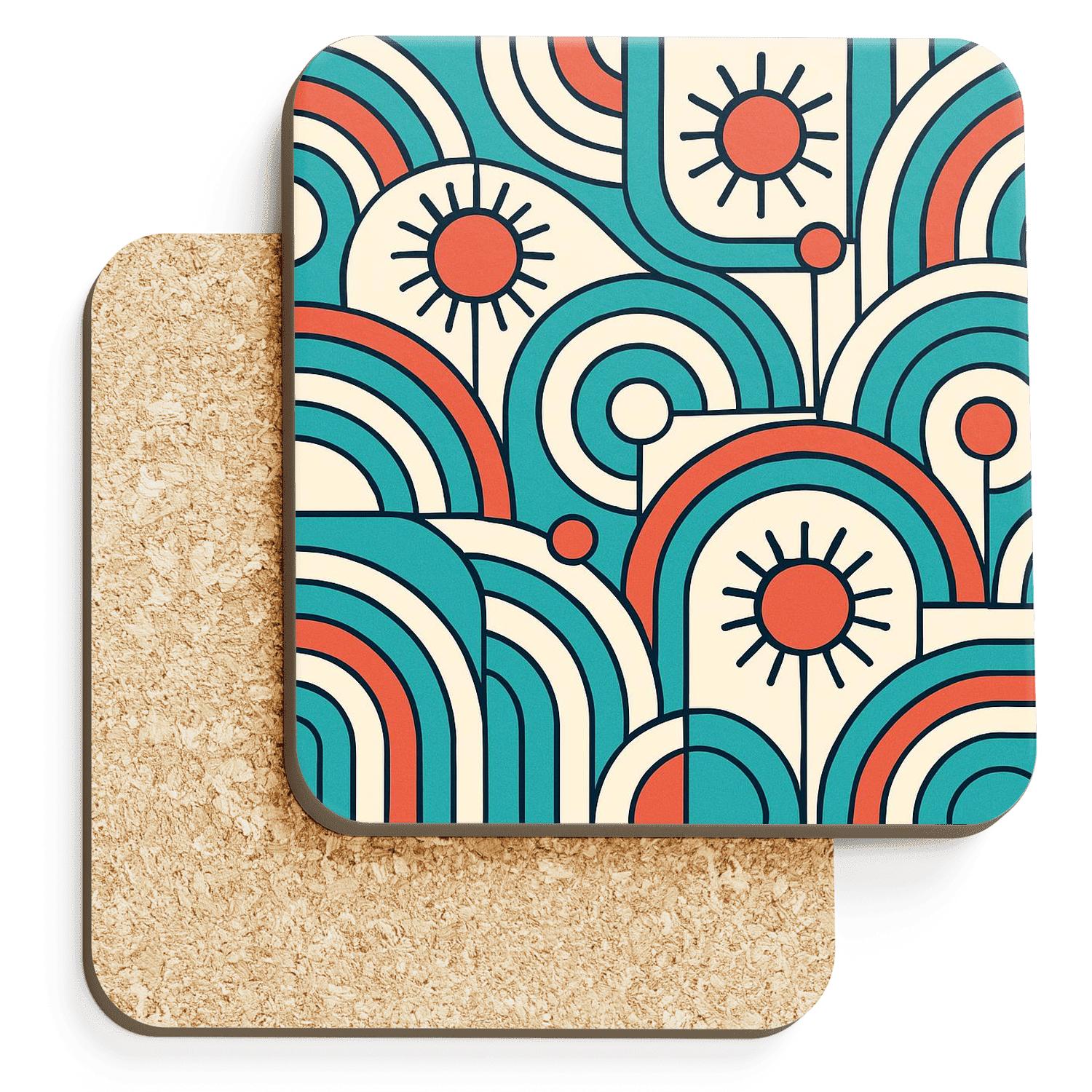 Solar Wave Mosaic coasters for home decor