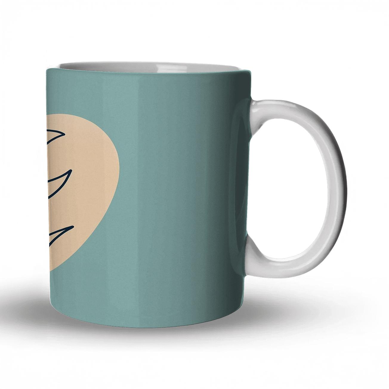 Serene Coastal Bloom novelty coffee mugs