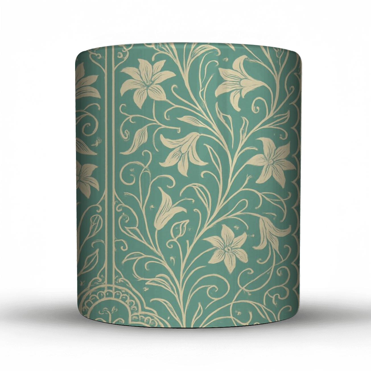 Art Nouveau Botanical Lace personalized mugs