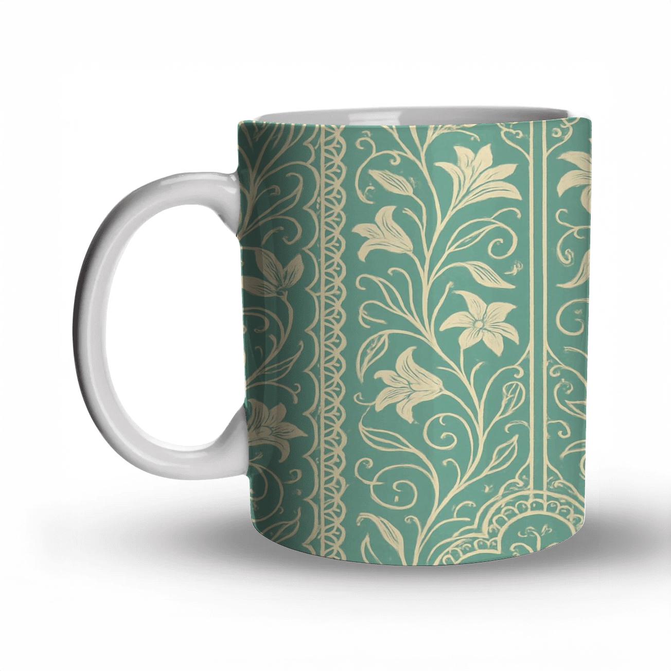 Art Nouveau Botanical Lace personalized mugs