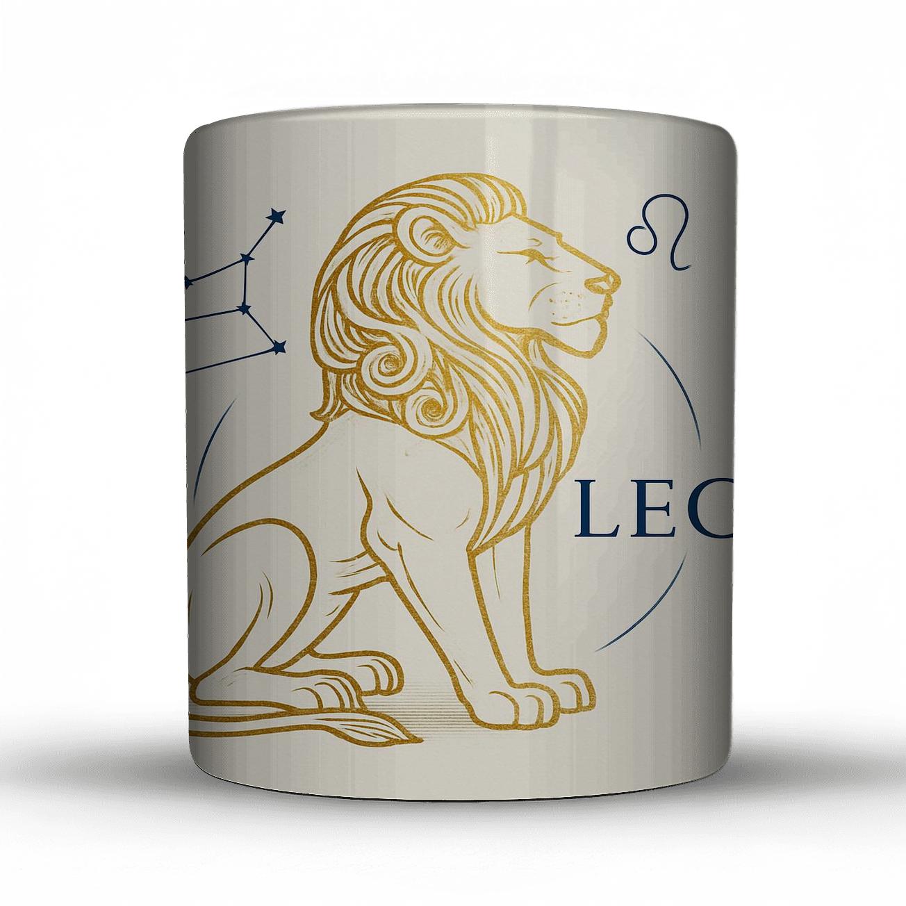 Leo Regal Line Art premium drinkware mugs