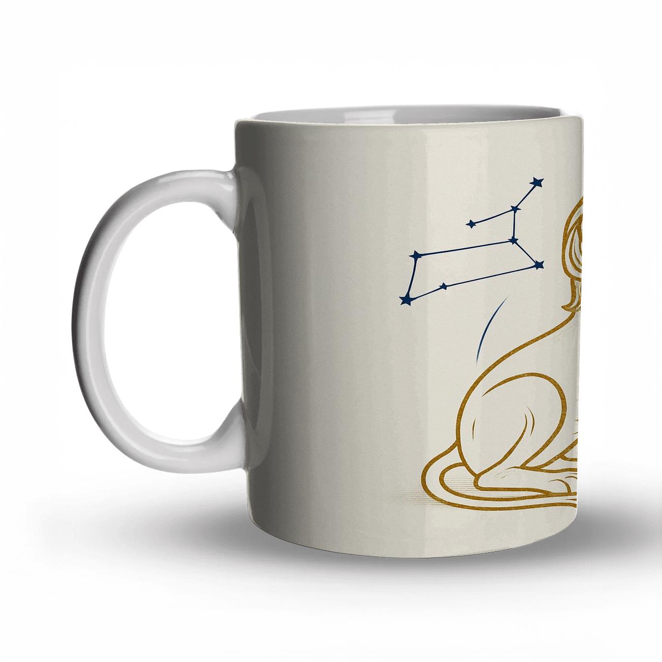 Leo Regal Line Art premium drinkware mugs