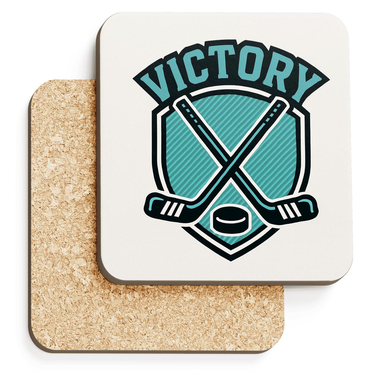 Victory Ice Crest personalized drink coasters