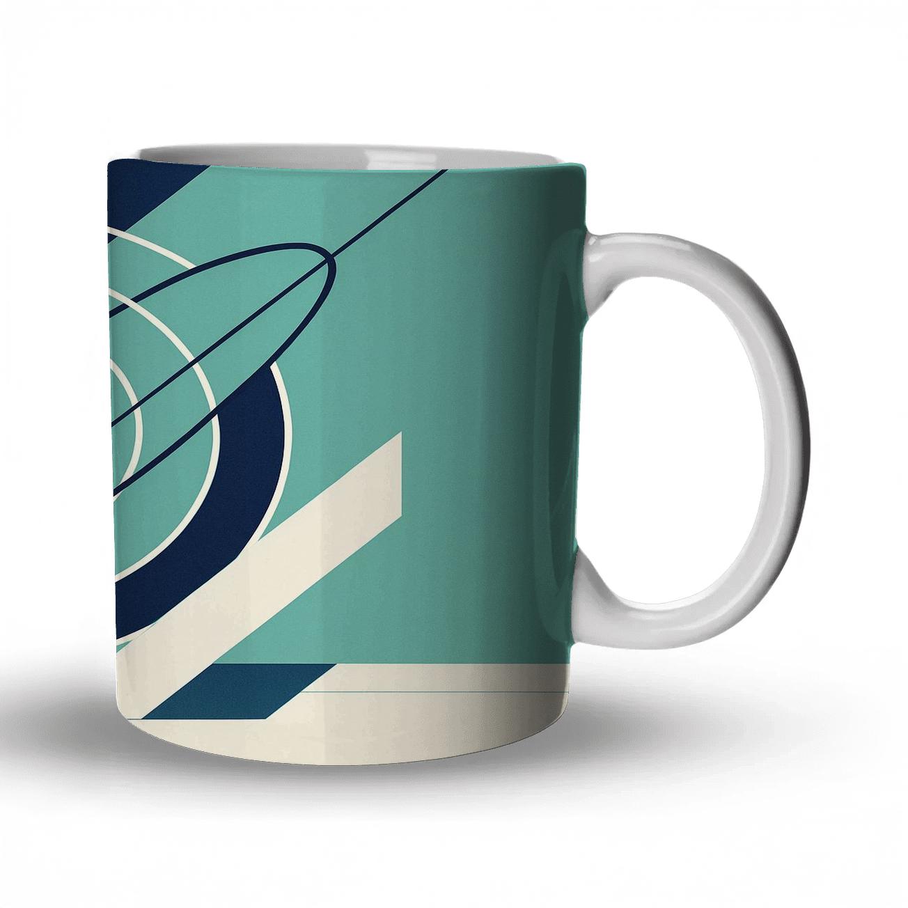 Orbiting Geometry personalized mugs