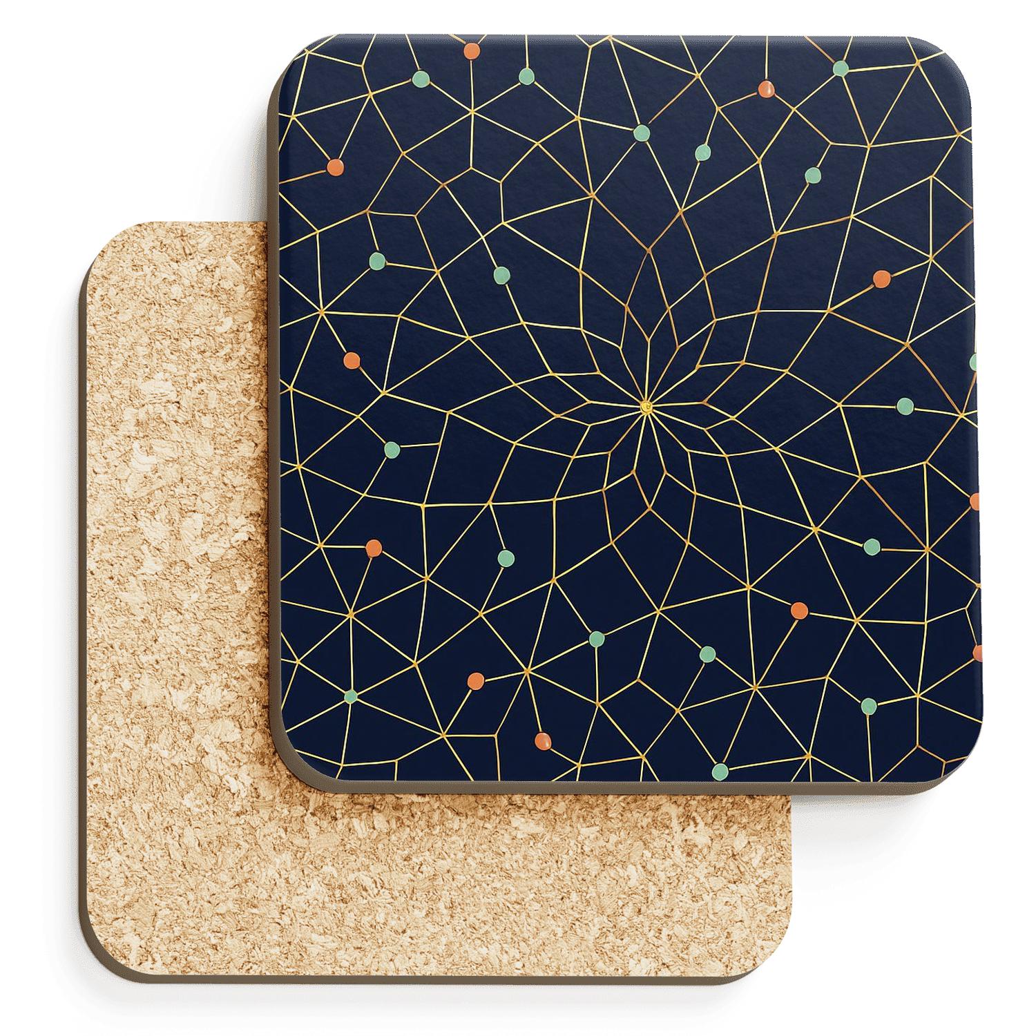 Celestial Tessellation custom engraved coasters