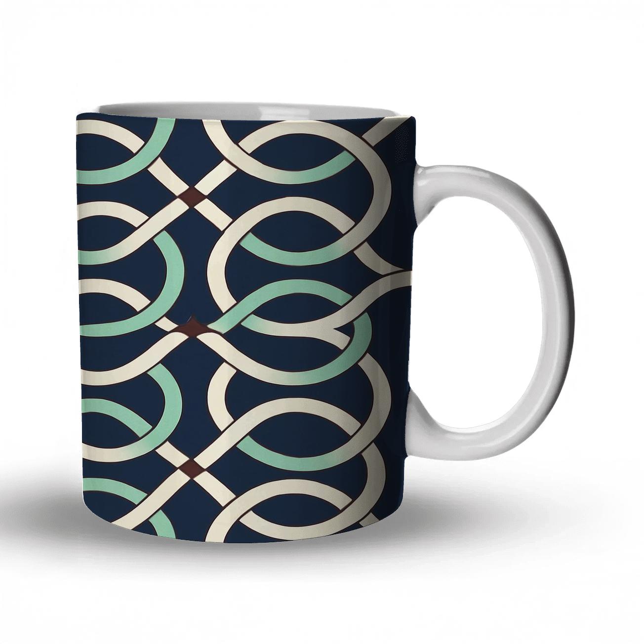 Cosmic Ribbon Op Ornament gift mugs for occasions