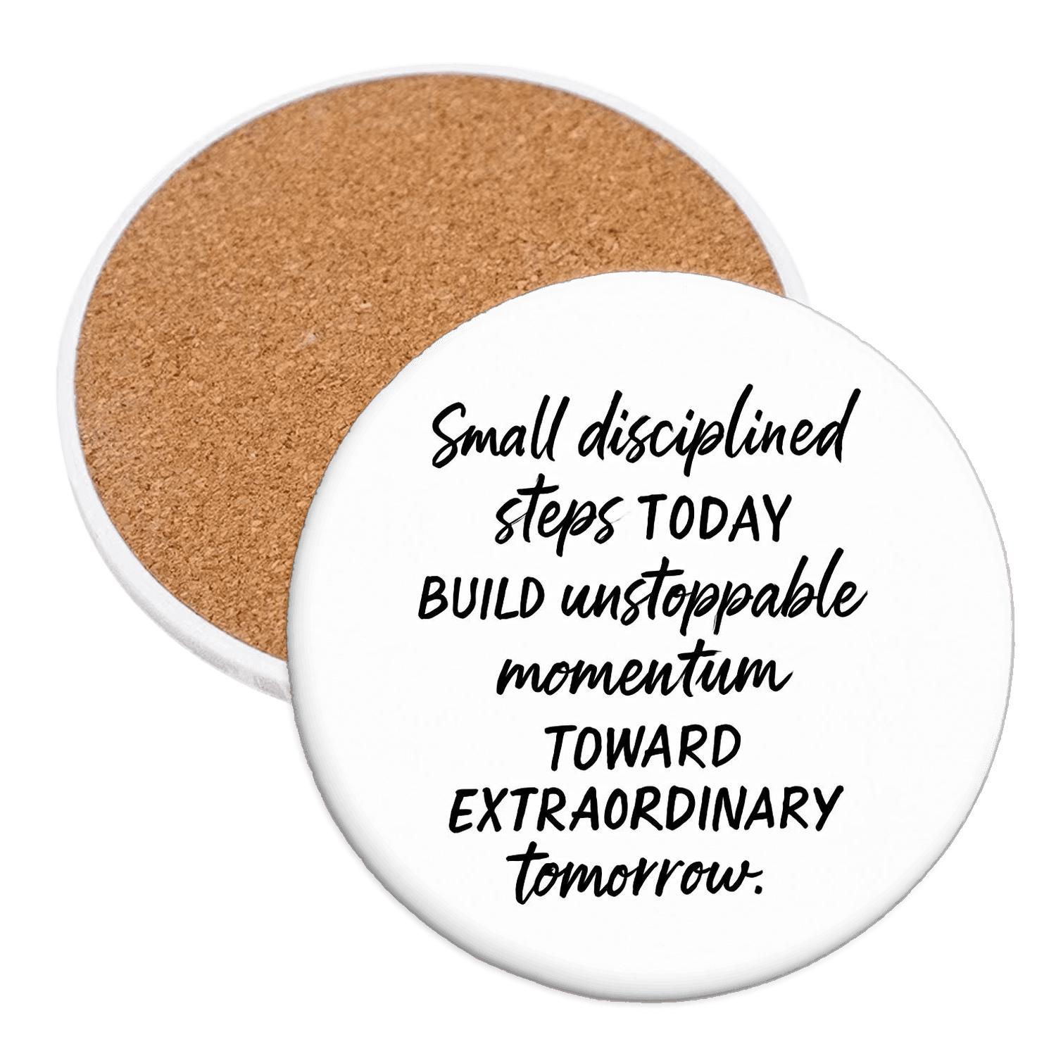 Unstoppable Momentum absorbent drink coasters