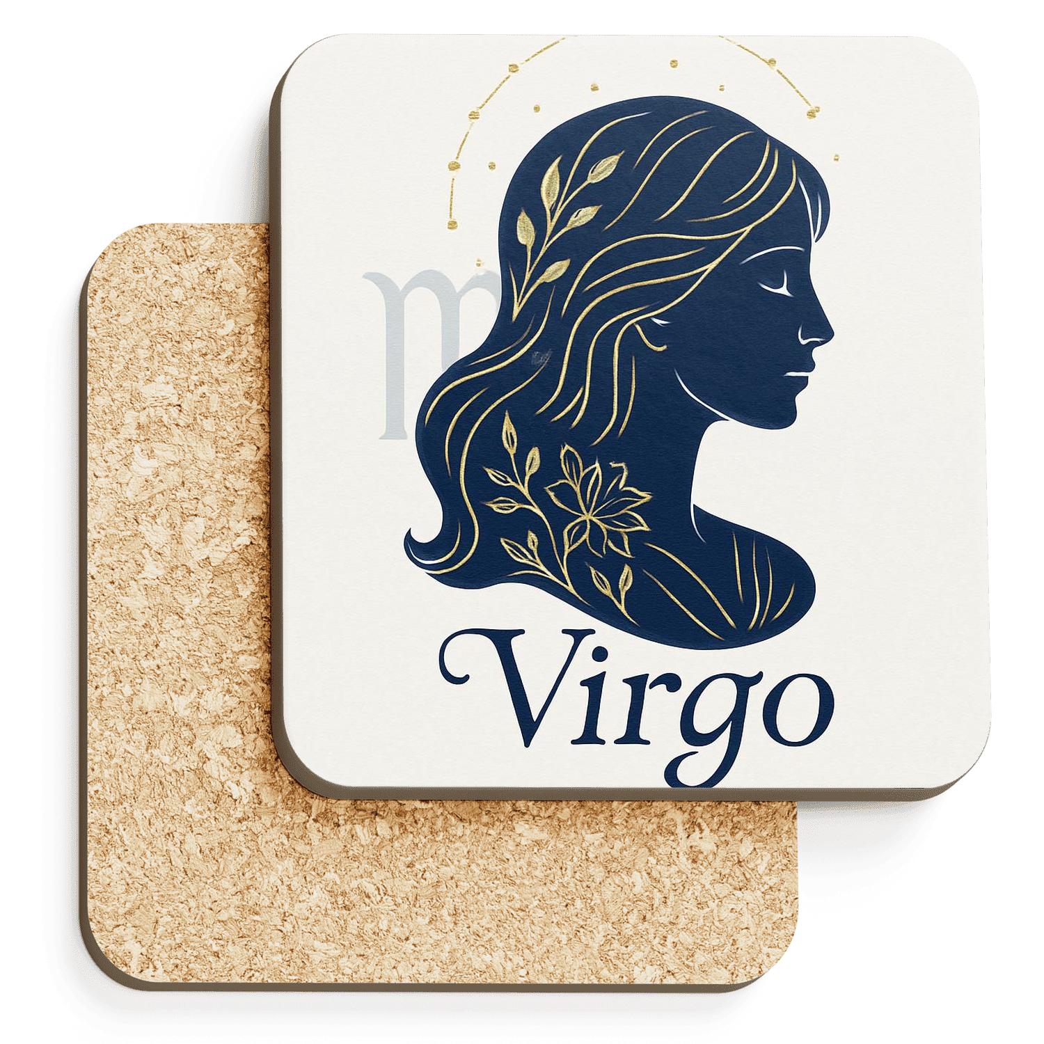 Virgo Maiden Line Emblem personalized drink coasters
