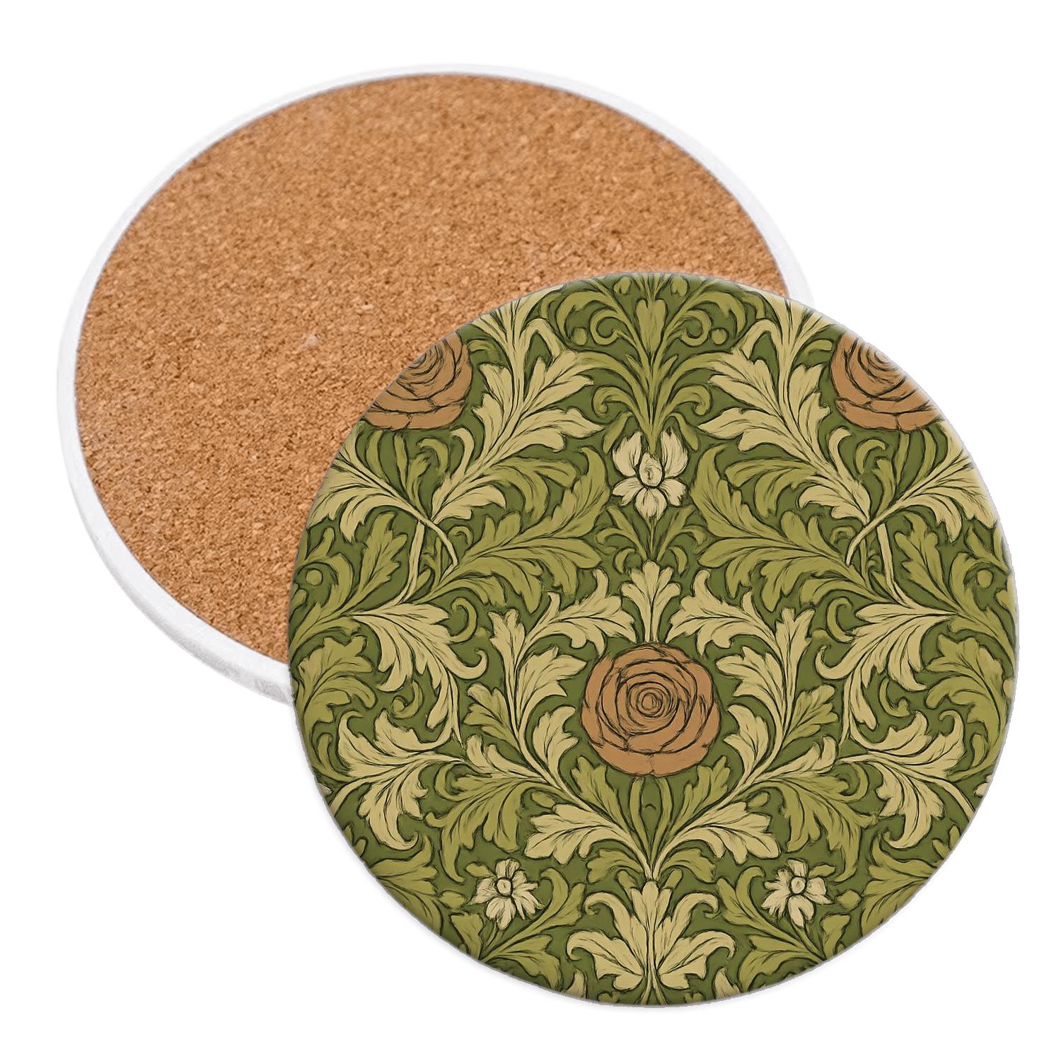 William Morris Textile Repeat coasters for home decor