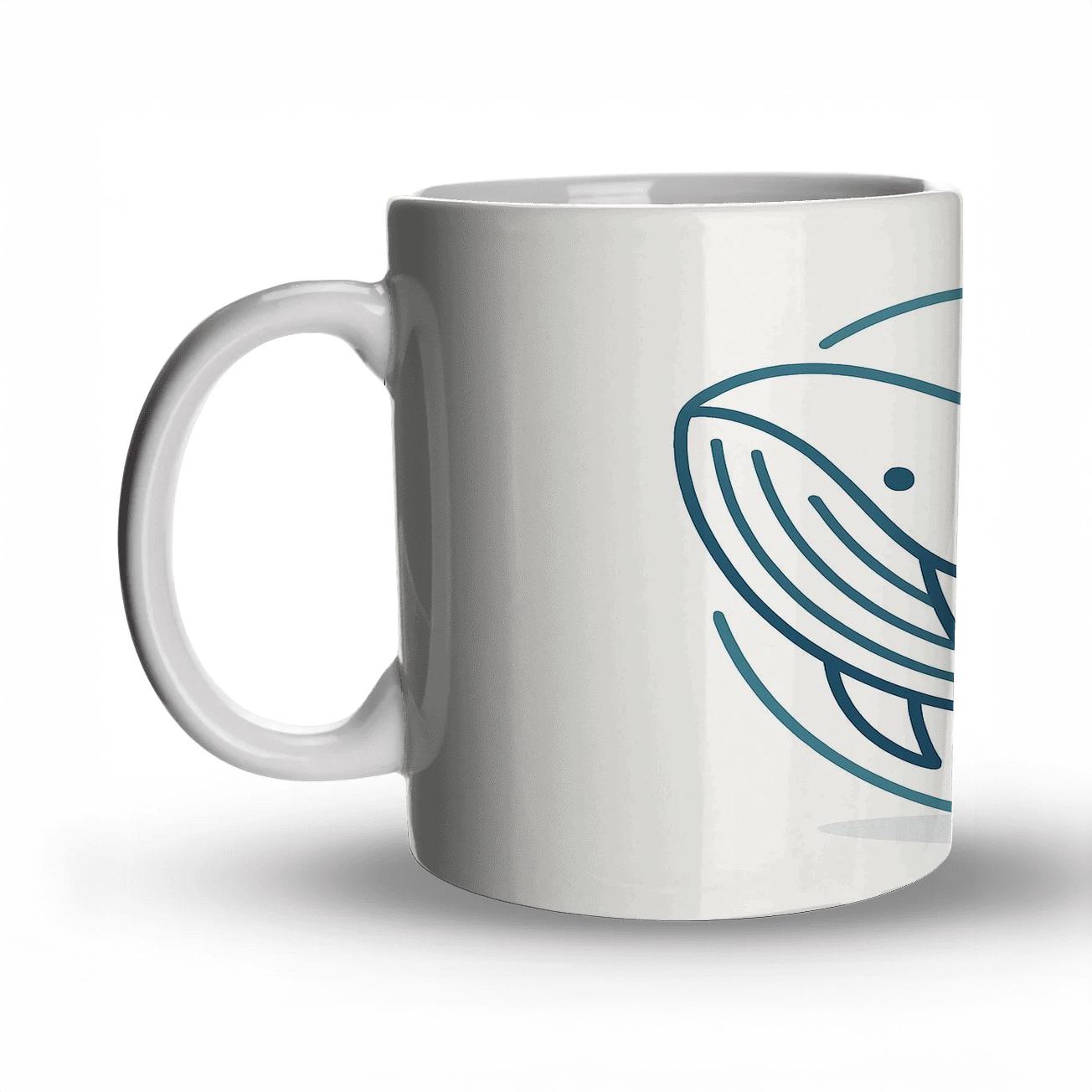 Serene Whale Emblem decorative mug sets