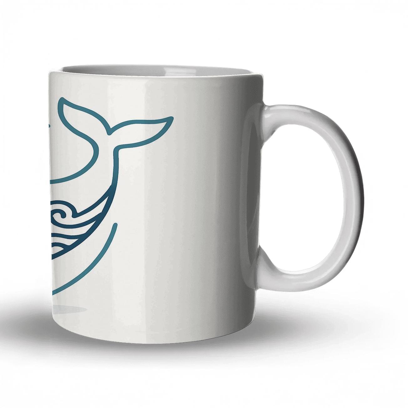Serene Whale Emblem decorative mug sets