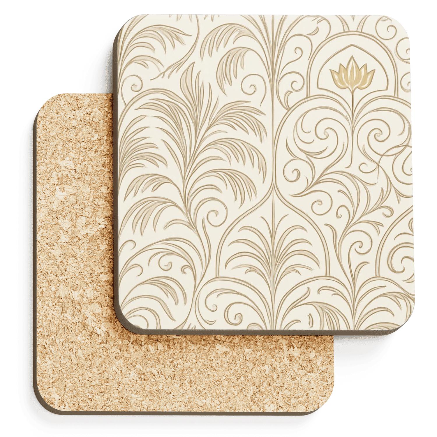 Art Nouveau Ornamental Panel coasters for home decor