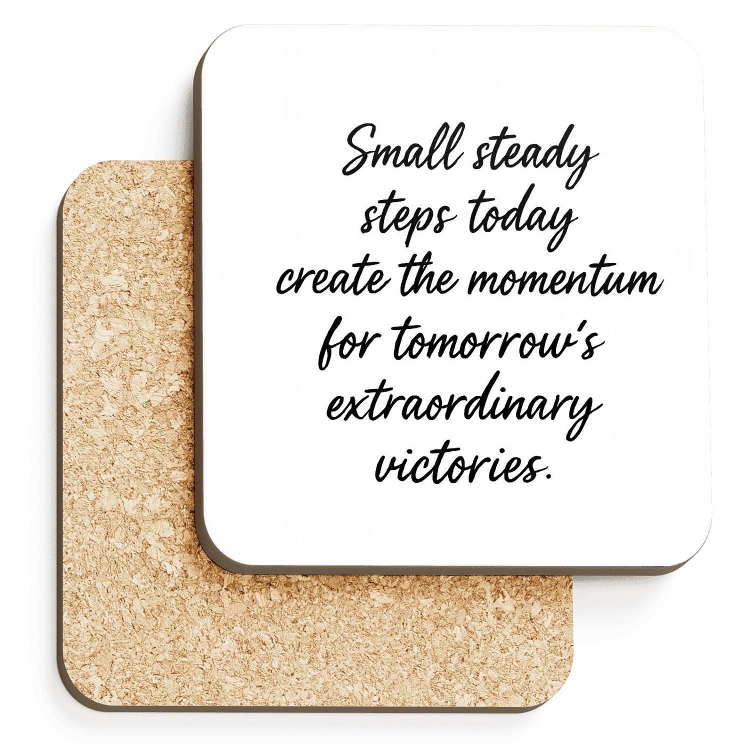 Momentum For Tomorrow wooden table coasters