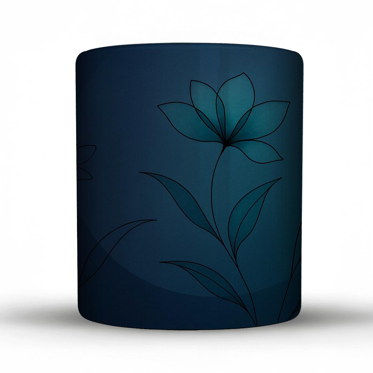 Midnight Floral Line novelty coffee mugs