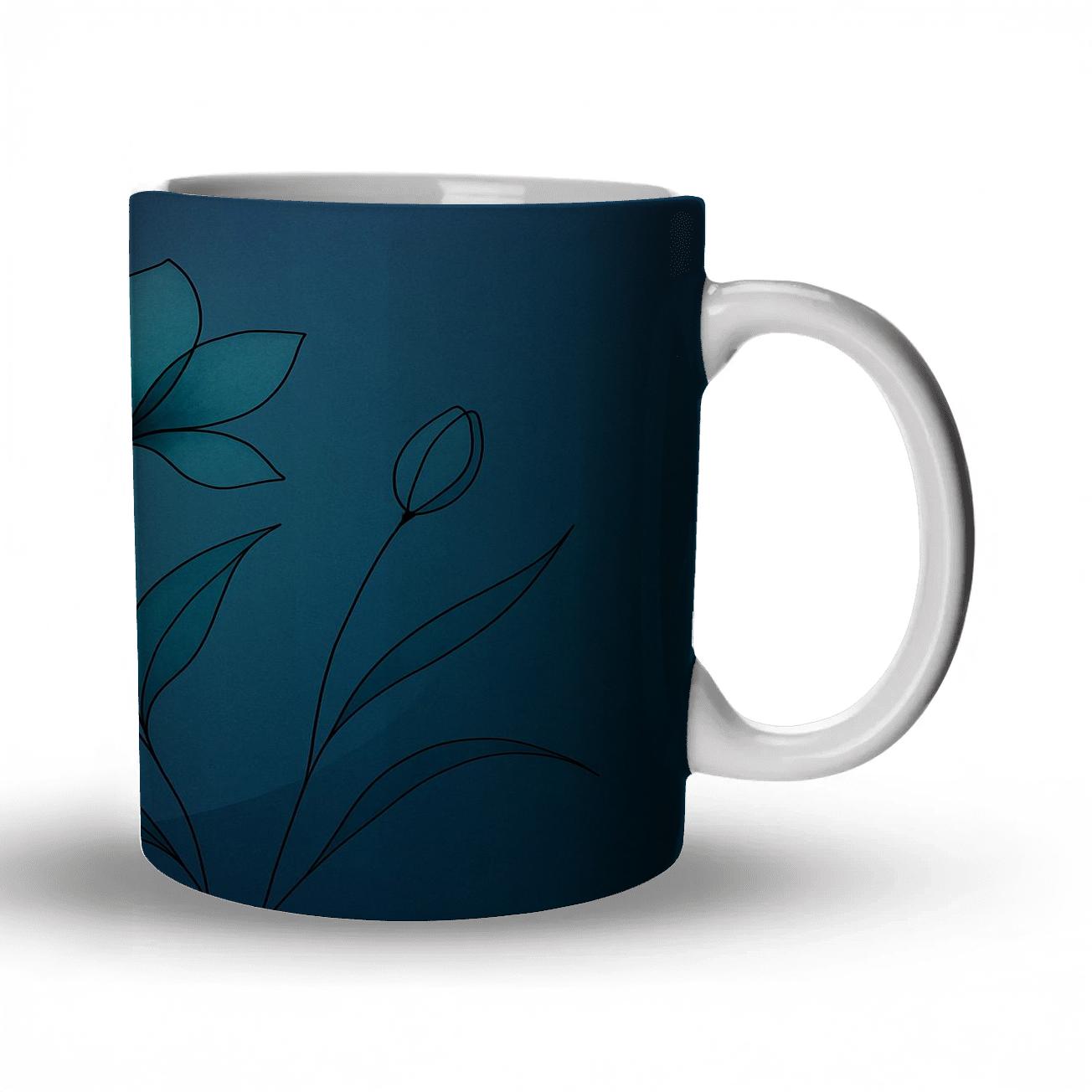Midnight Floral Line novelty coffee mugs