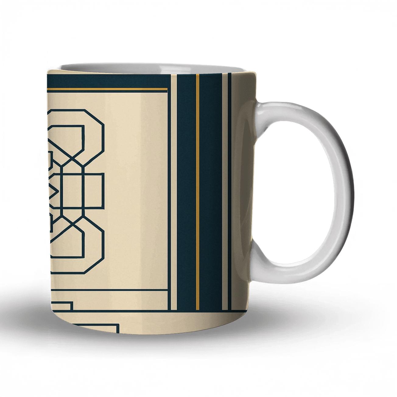 Modular Sacred Grid ceramic coffee mugs