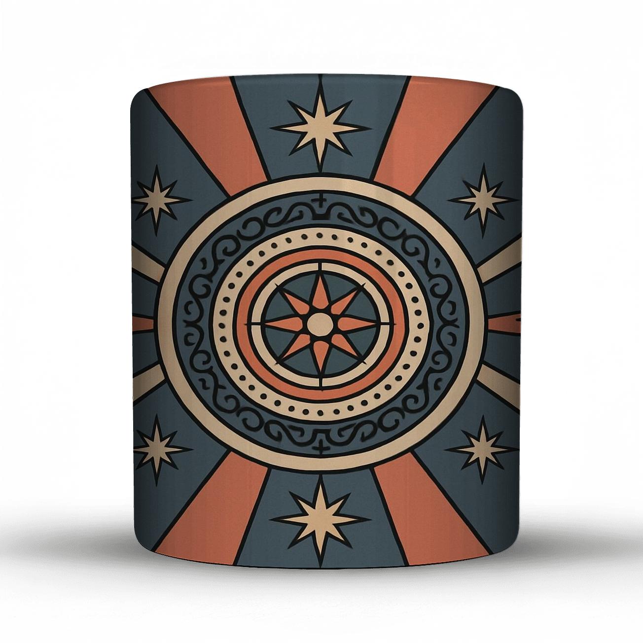 Retro Space Age Medallion ceramic coffee mugs