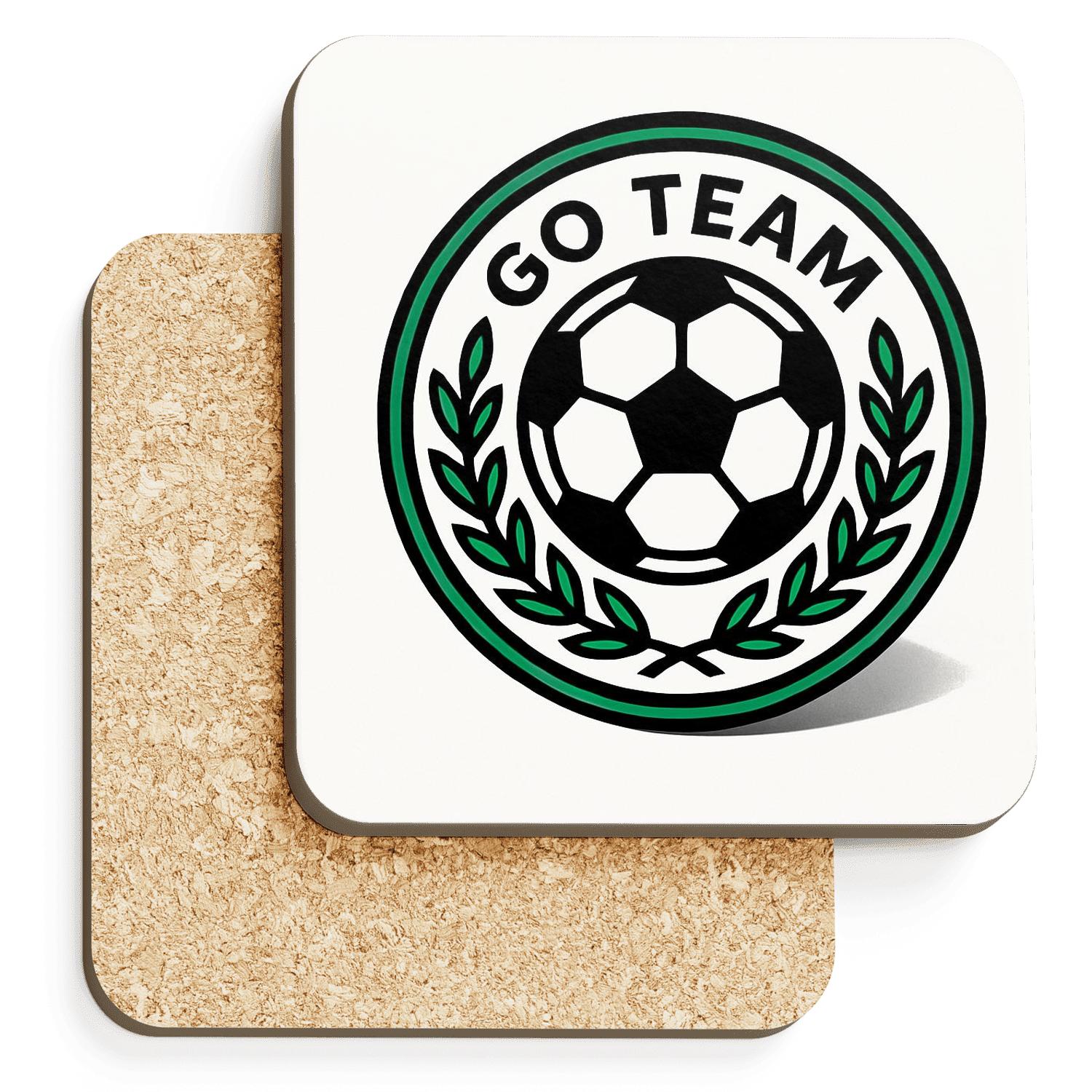 Soccer Classic Crest decorative beverage coasters