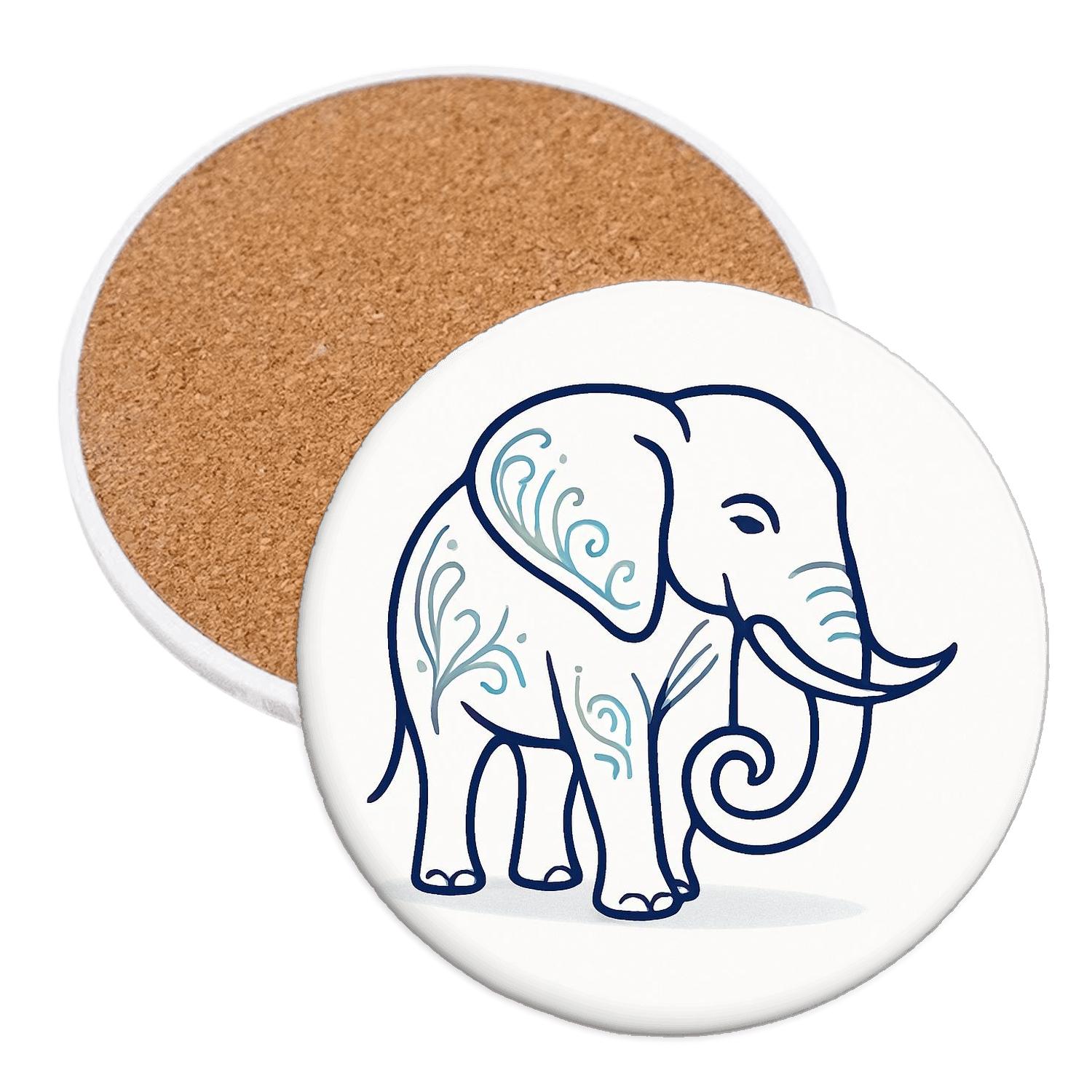 Ornamental Elephant Embrace coasters for home decor