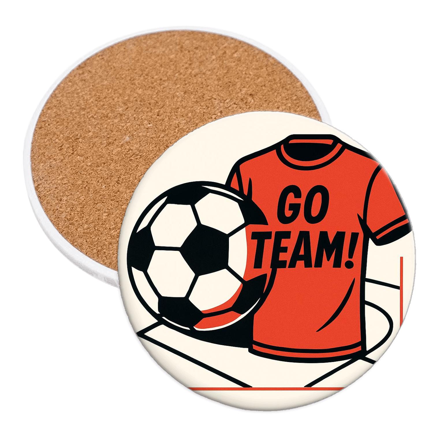 Soccer Retro Pentagons coasters for home decor