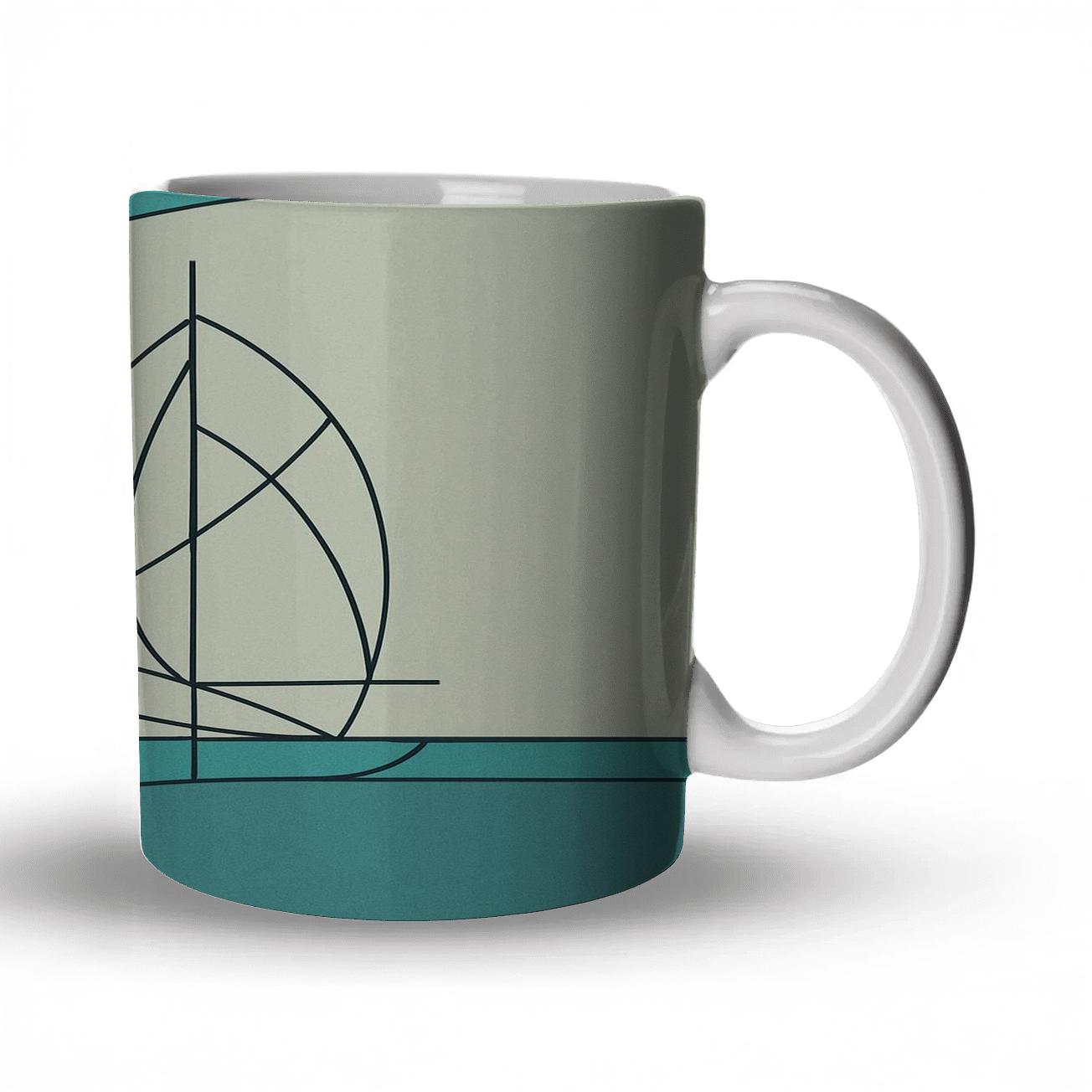 Linear Voyage travel mugs with handles