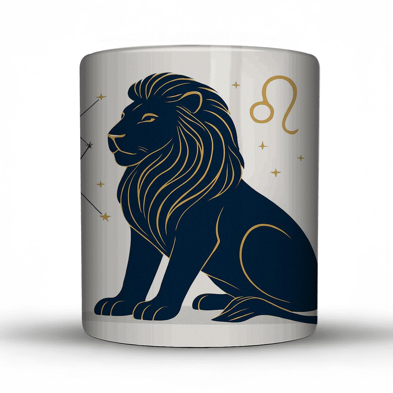 Leo Regal Line Art gift mugs for occasions