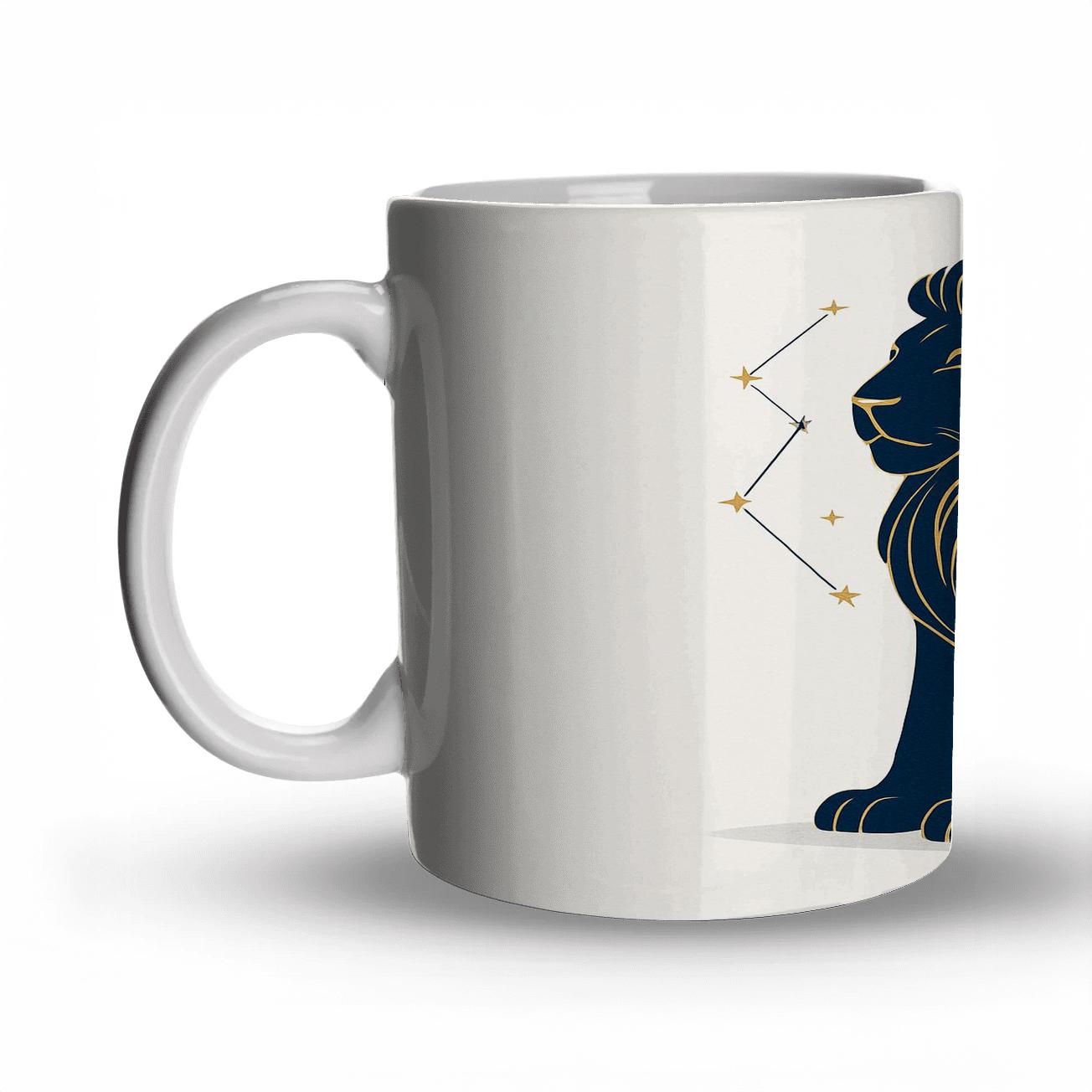 Leo Regal Line Art gift mugs for occasions