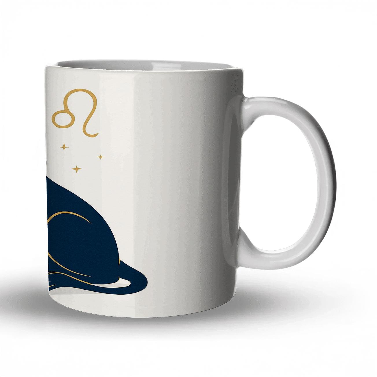 Leo Regal Line Art gift mugs for occasions