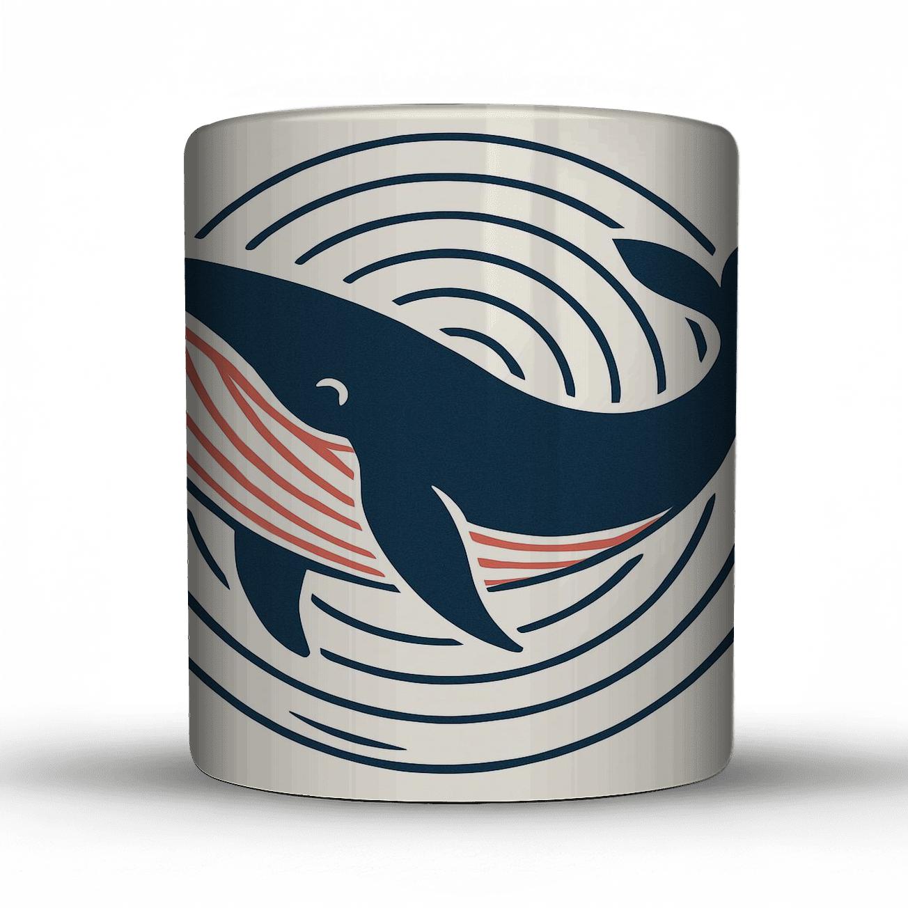 Serene Whale Spiral insulated thermal mugs