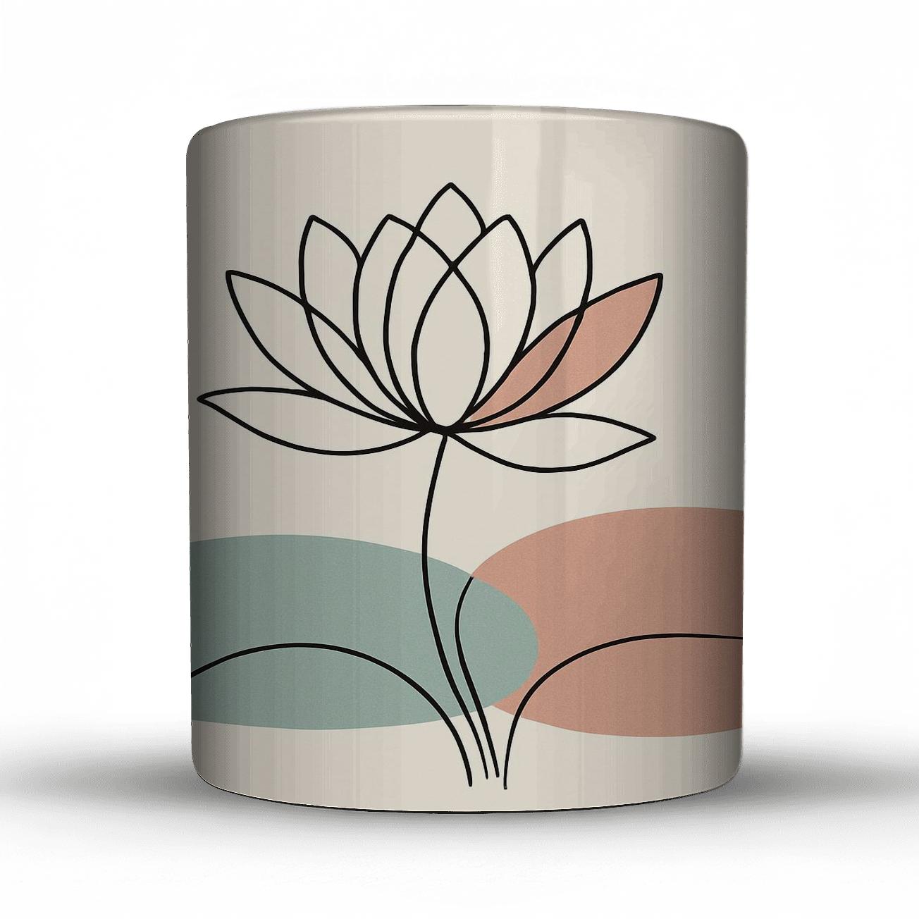 Lotus Line Harmony ceramic coffee mugs