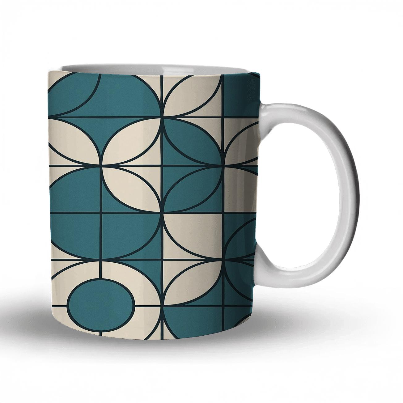 Modular Circle Grid novelty coffee mugs