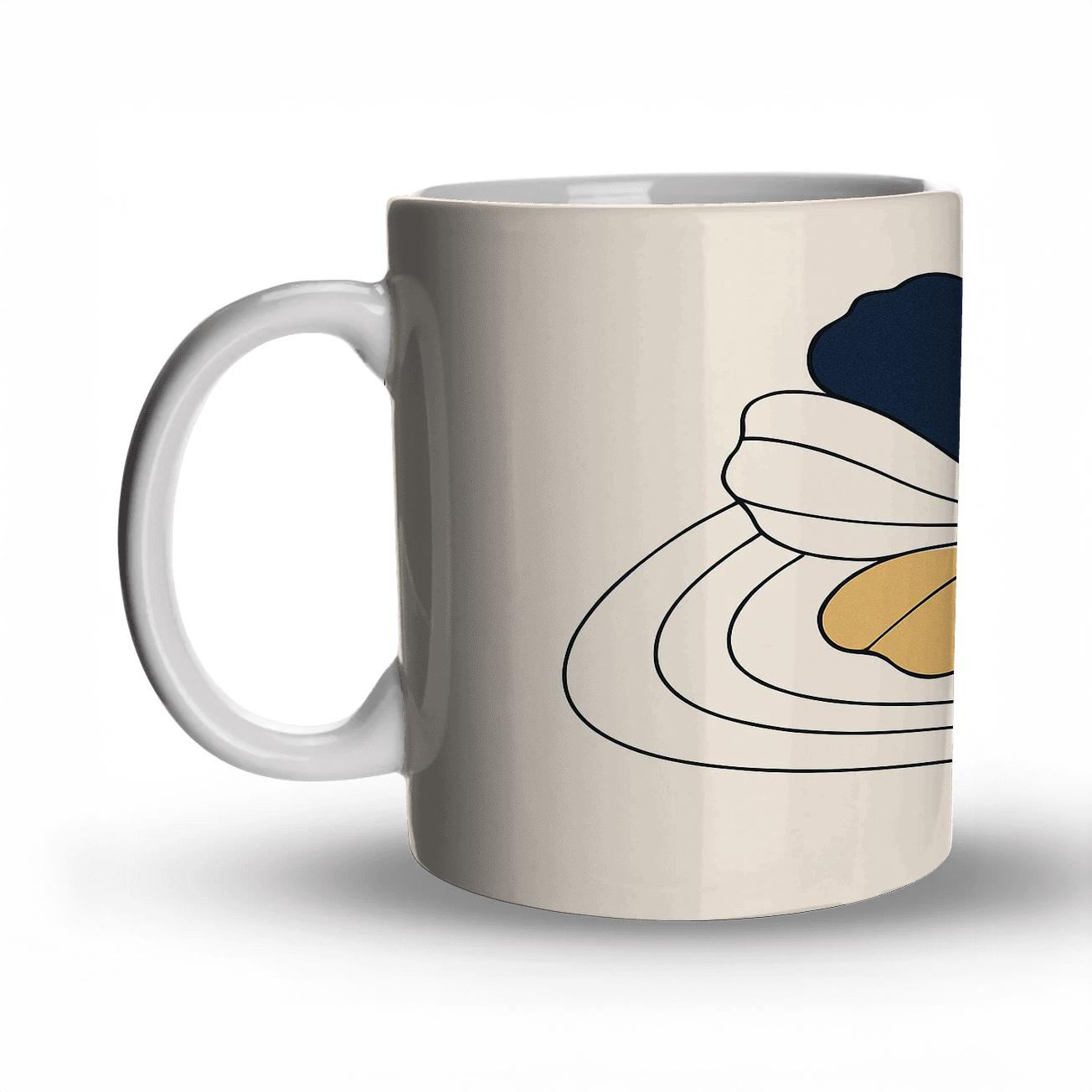 Celestial Floral Orbits insulated thermal mugs