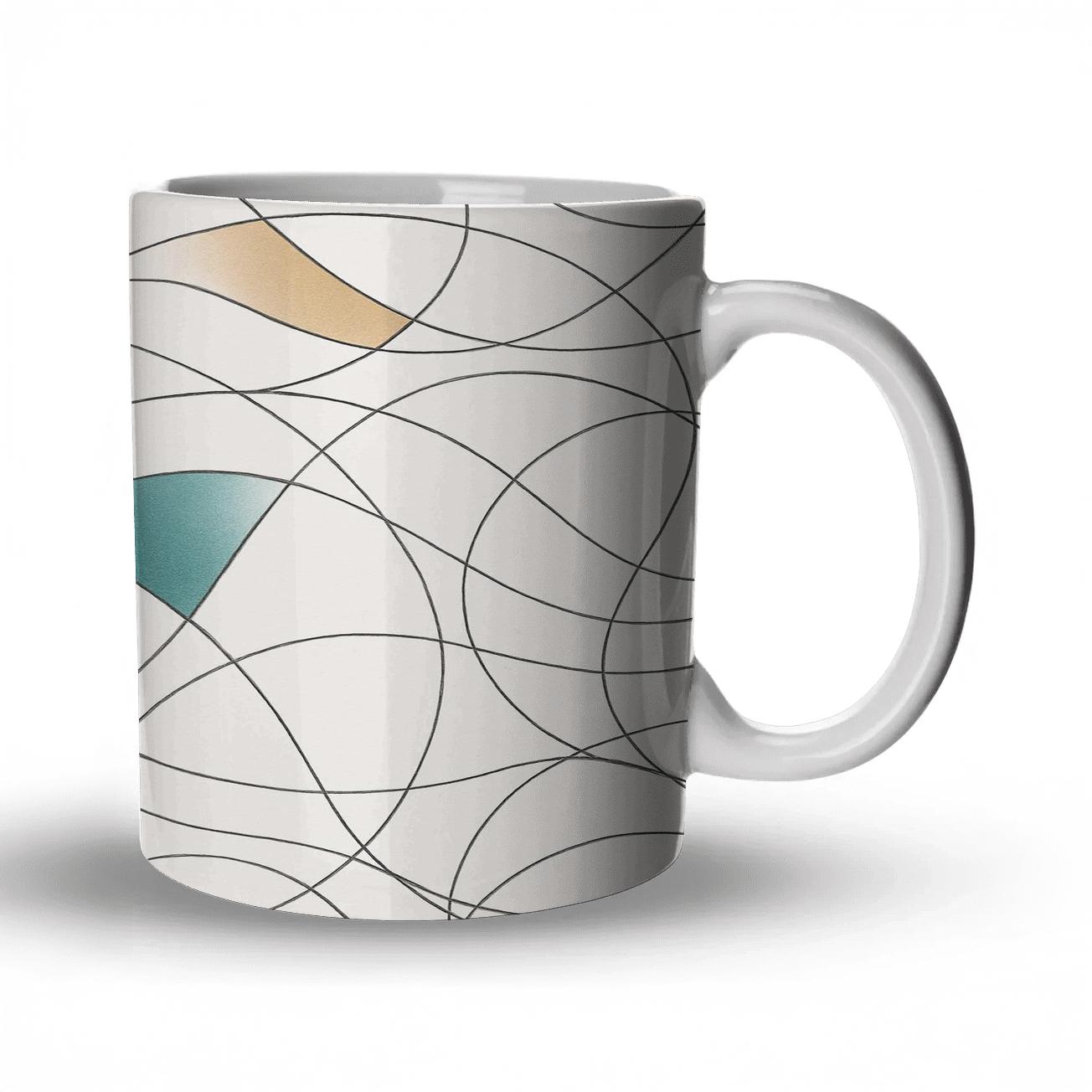 Geometric Nebula Currents premium drinkware mugs