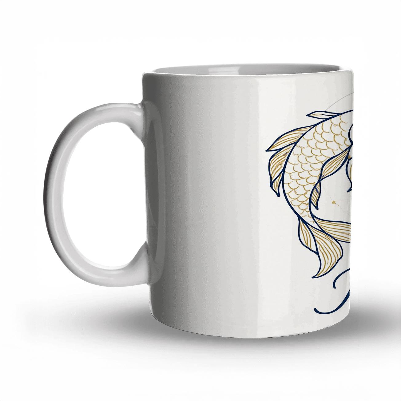 Serene Pisces Constellation Emblem premium drinkware mugs