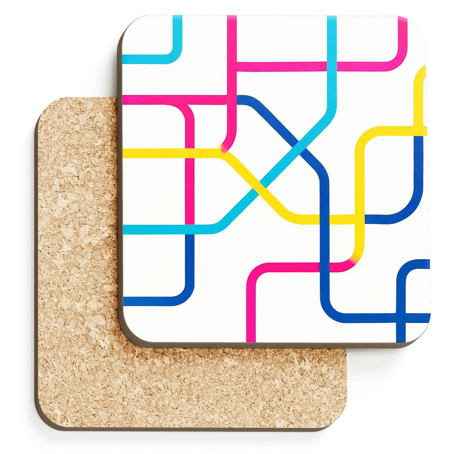 Prismatic Metro Rhythm personalized drink coasters