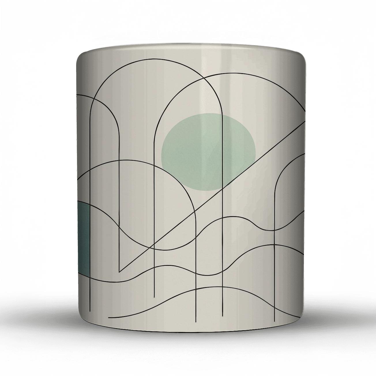 SereneWavesGeometry premium drinkware mugs