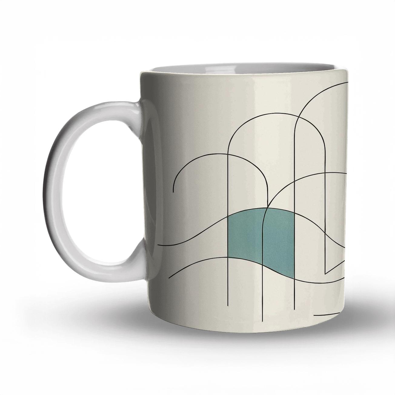 SereneWavesGeometry premium drinkware mugs