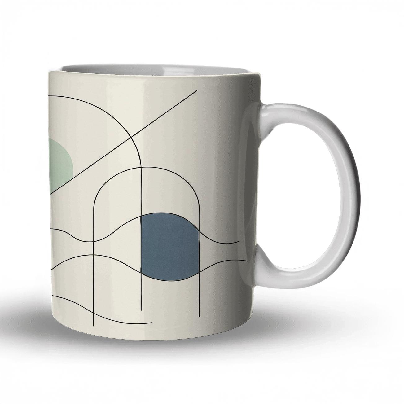SereneWavesGeometry premium drinkware mugs
