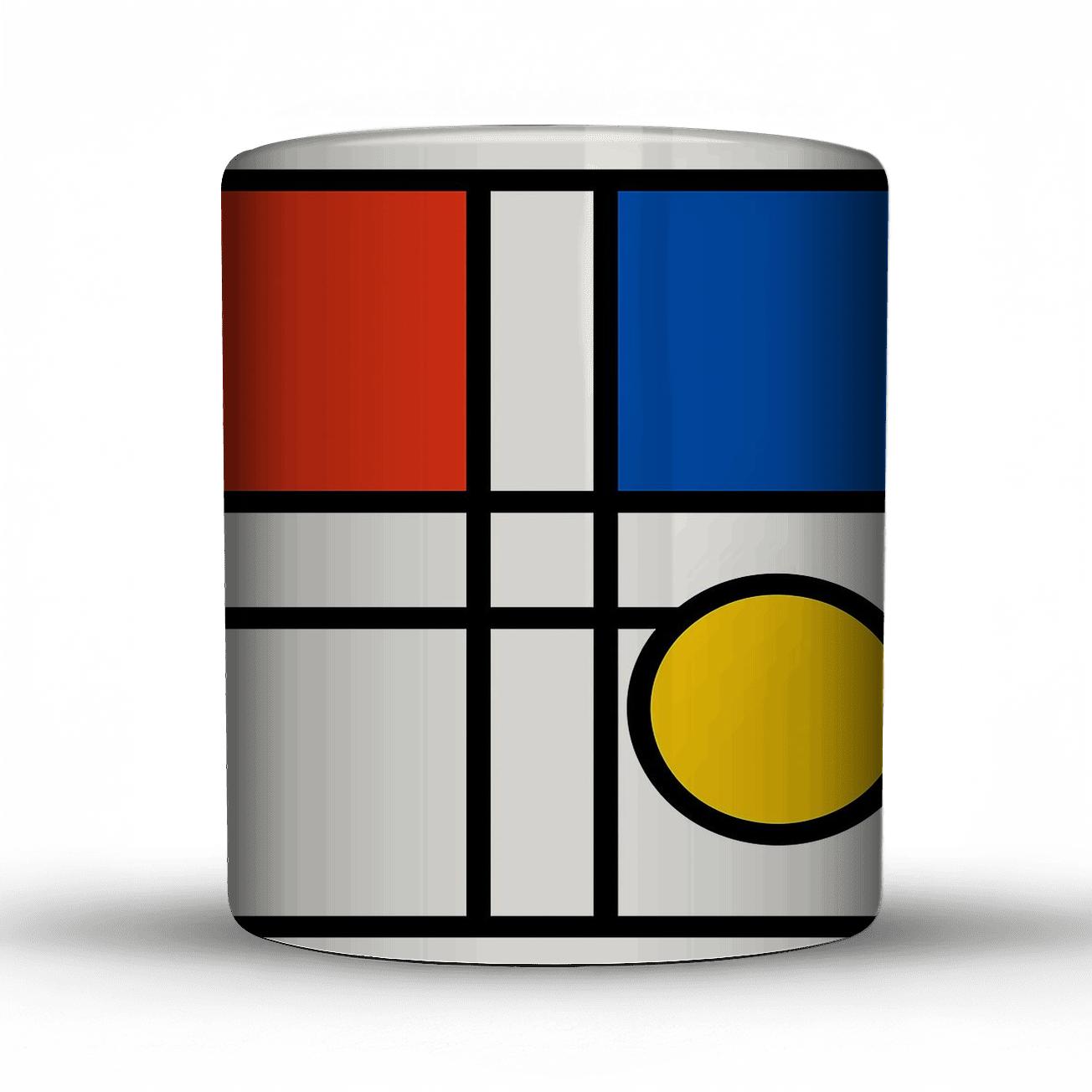 Solar Flare Bauhaus Grid decorative mug sets