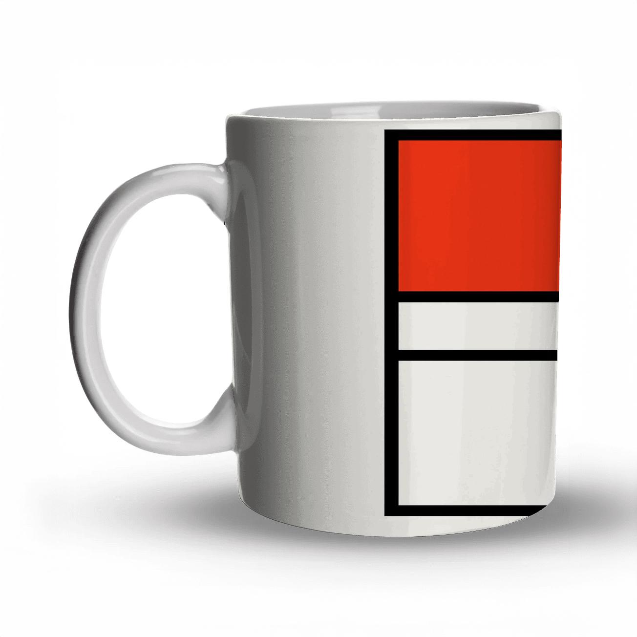 Solar Flare Bauhaus Grid decorative mug sets