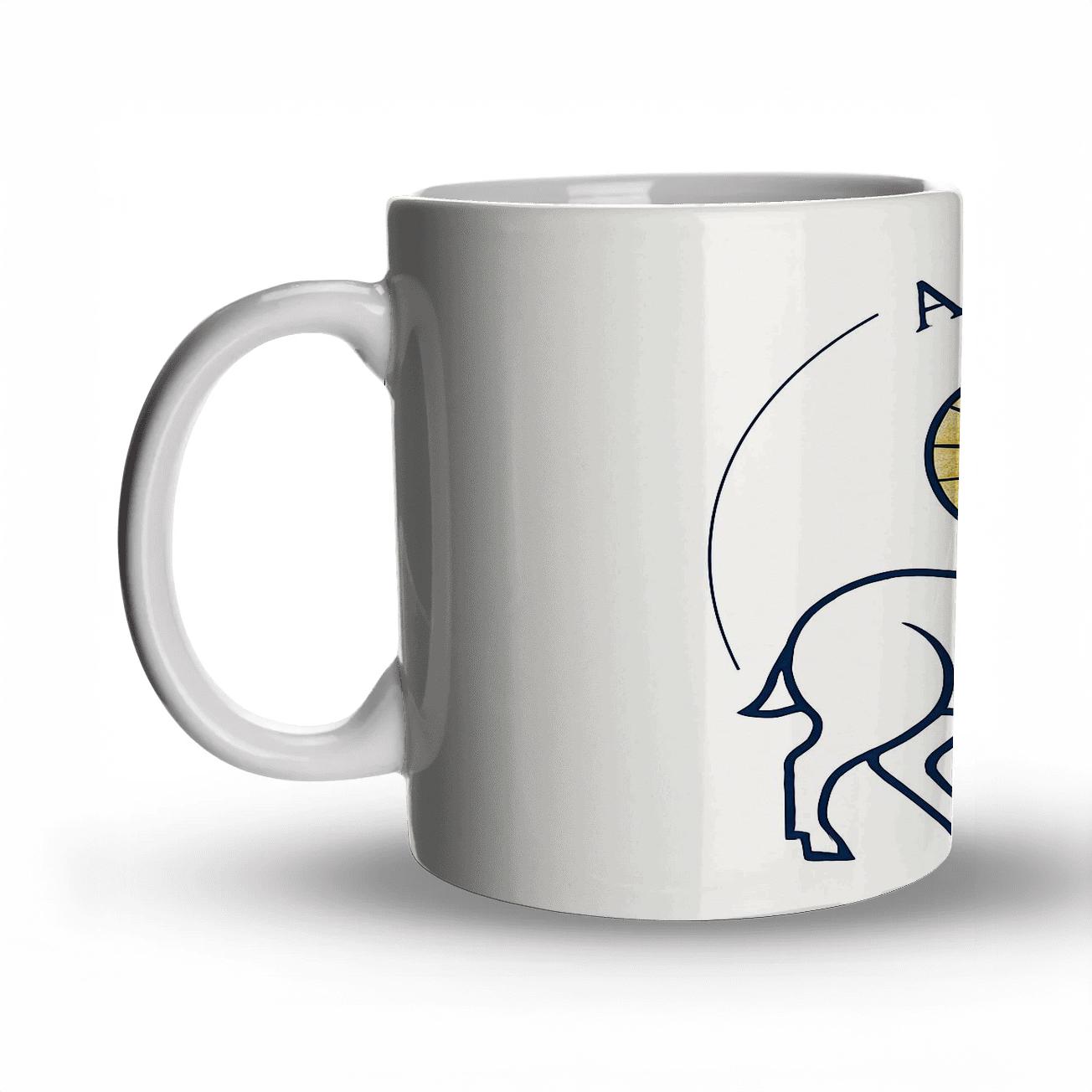 Celestial Aries Ram Line Art custom printed mugs