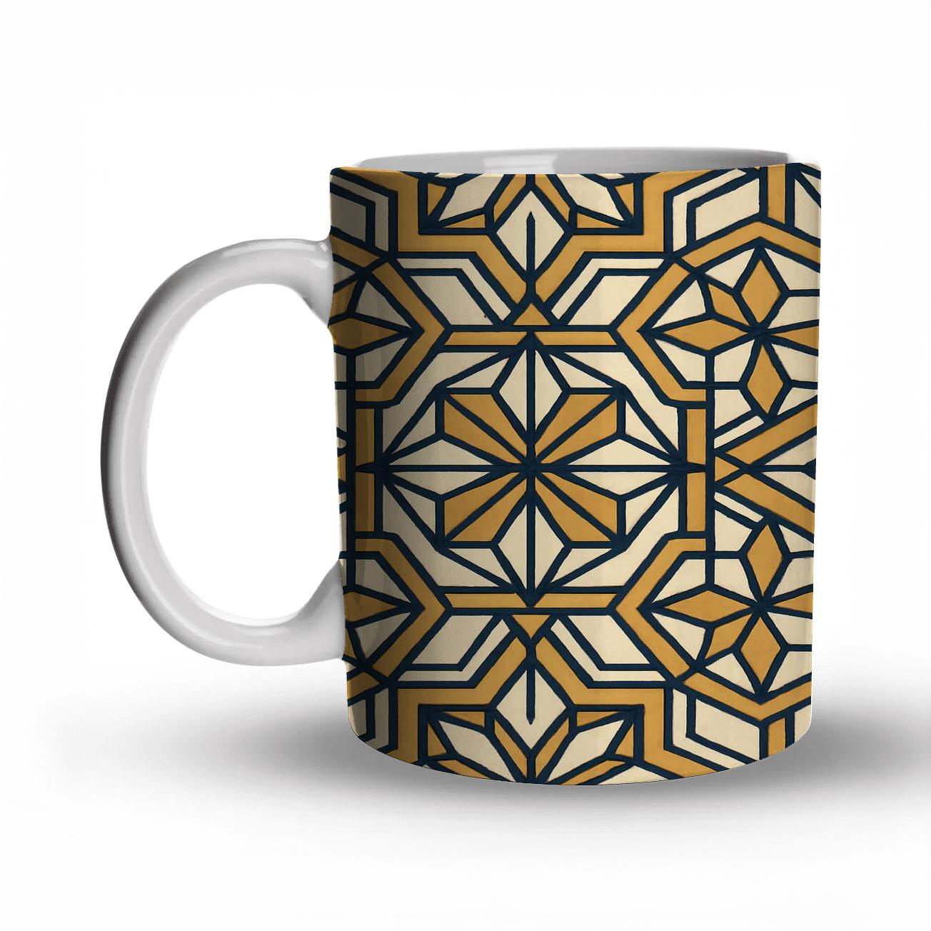 Moorish Deco Starline Pattern gift mugs for occasions