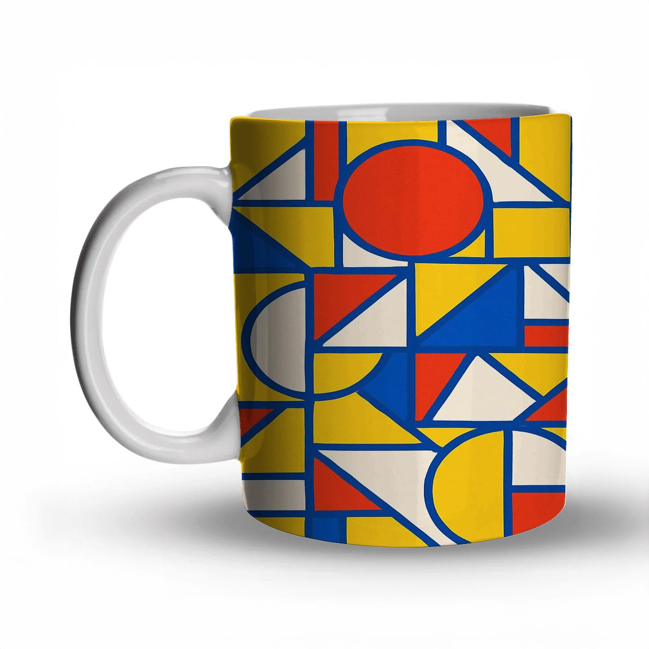 Neon Bauhaus Rhythm premium drinkware mugs