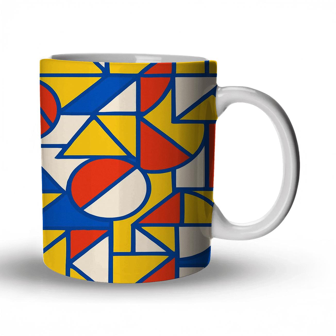 Neon Bauhaus Rhythm premium drinkware mugs