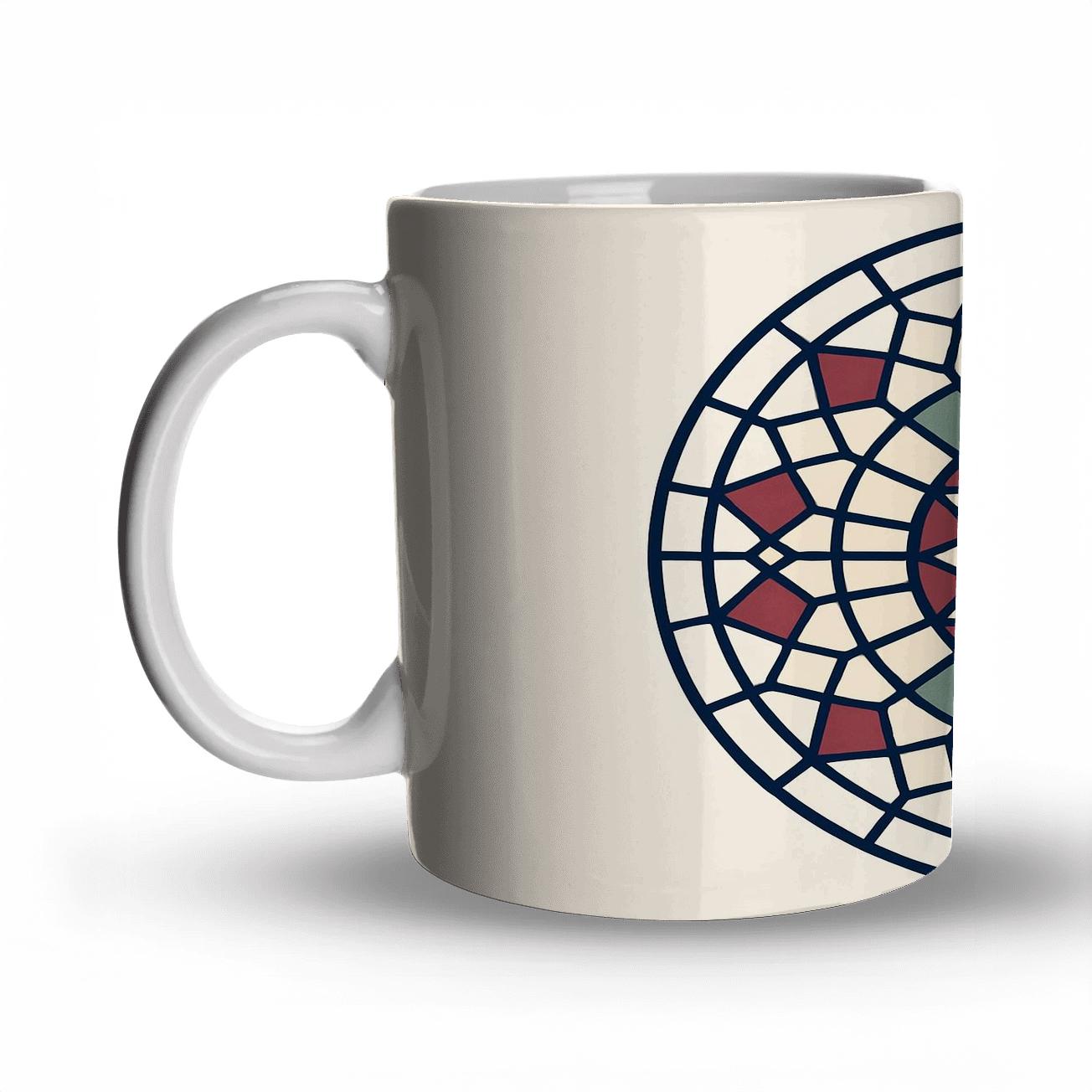 Radial Mandala Grids gift mugs for occasions