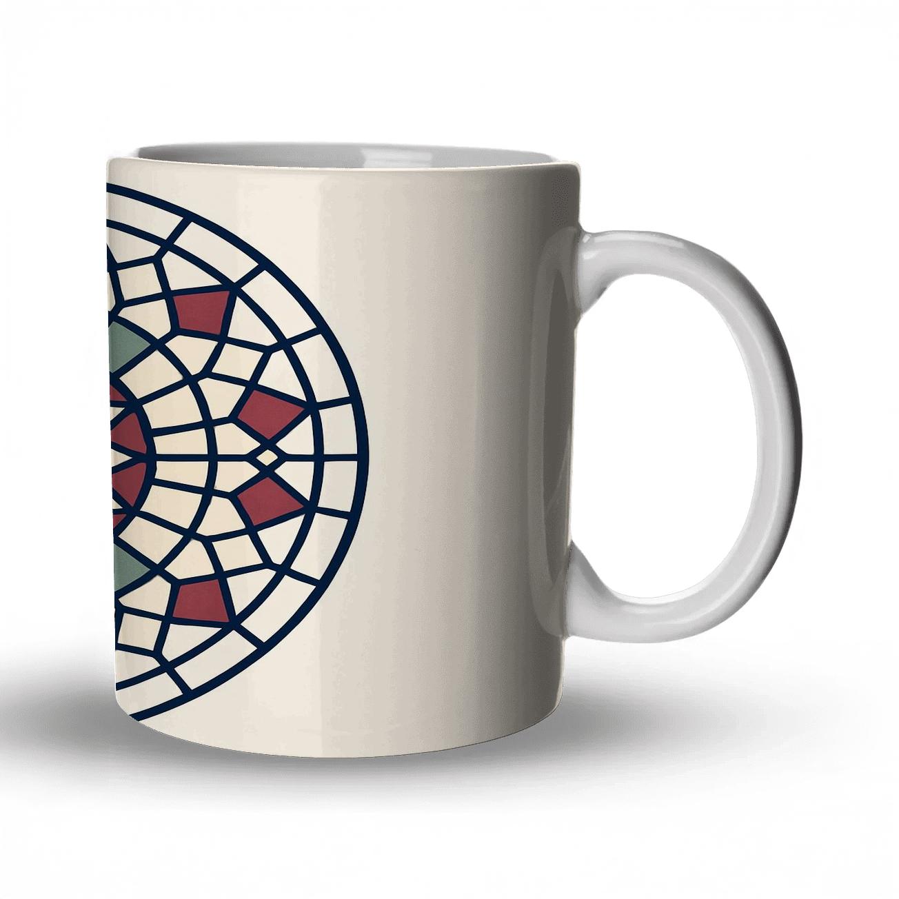 Radial Mandala Grids gift mugs for occasions