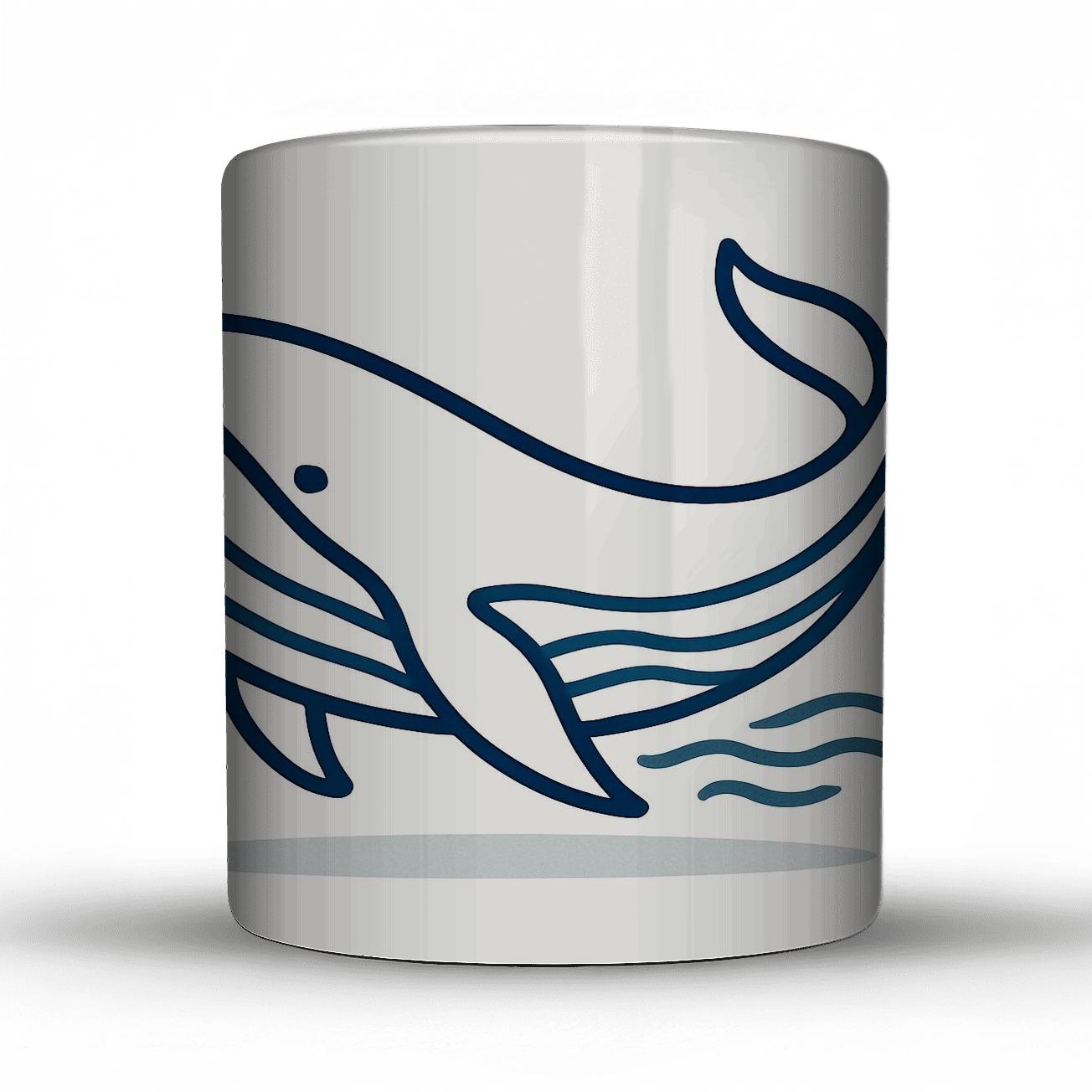 Minimalist_Whale_Contour_Wave_Pattern novelty coffee mugs