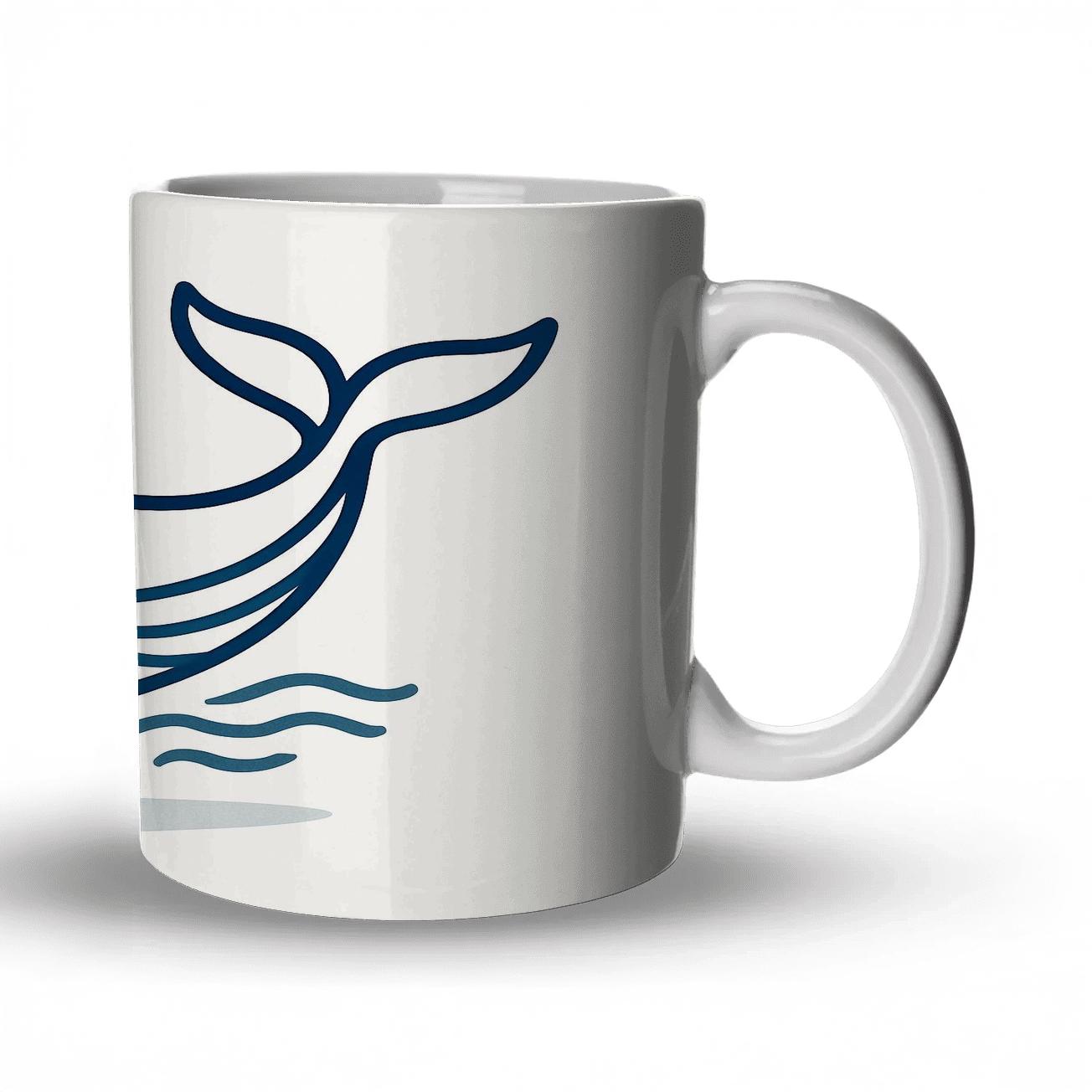 Minimalist_Whale_Contour_Wave_Pattern novelty coffee mugs